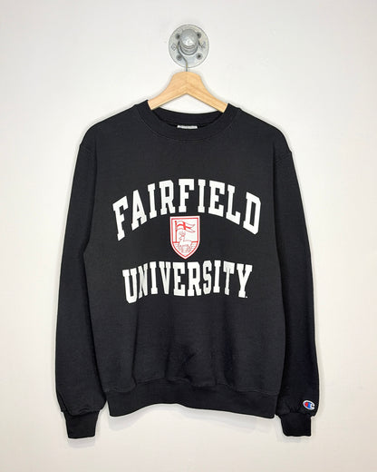 2000s Champion Fairfield University Black Crewneck Sweatshirt