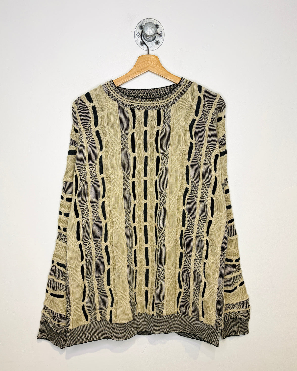 Vintage 90s Bachrach Coogi-Style Earth Tone Sweater