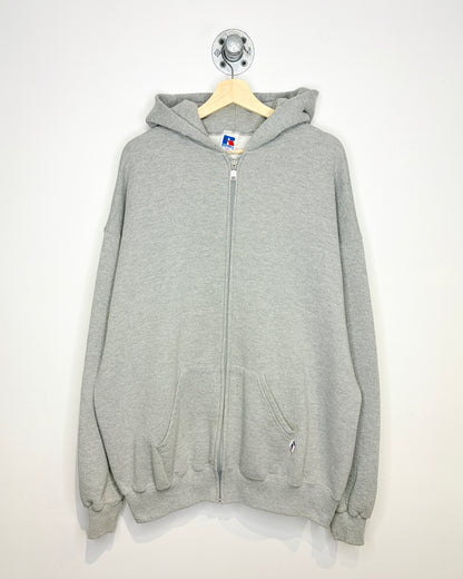 Vintage 90s/00s Russell Athletic Grey Zip Up Hoodie