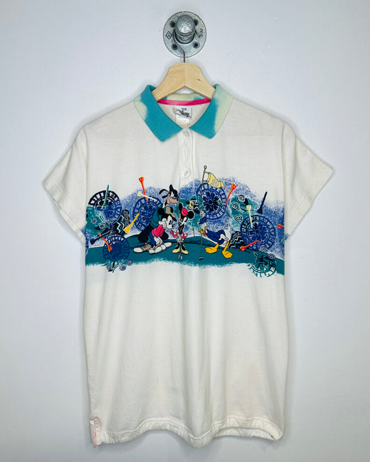 Vintage 90s Mickey Mouse Golf White Tee Shirt