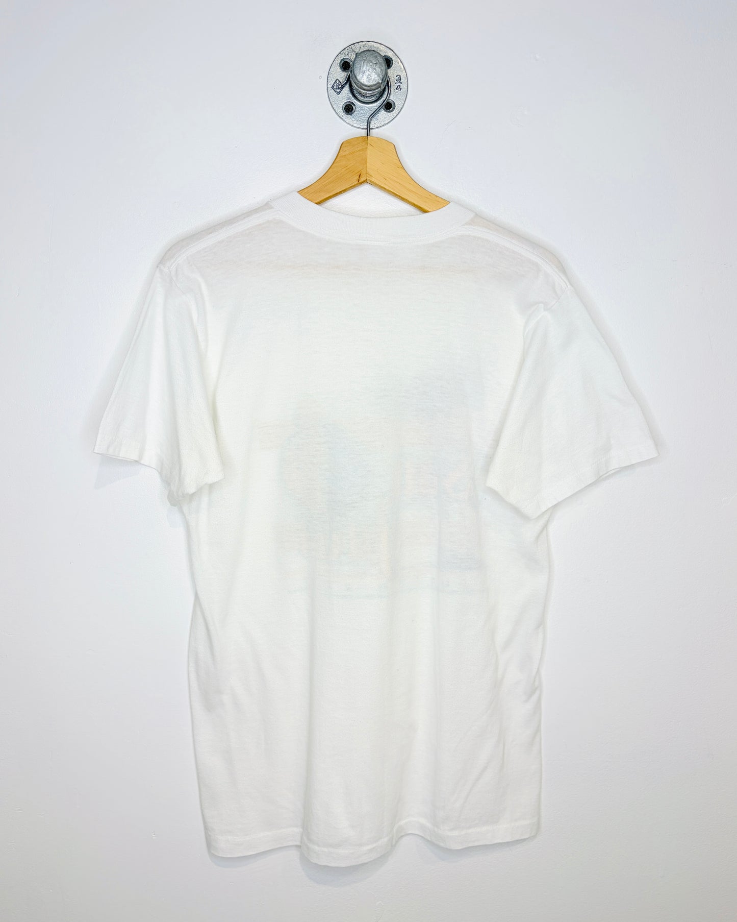 Vintage 80s San Juan Puerto Rico Paper Thin White Tee Shirt