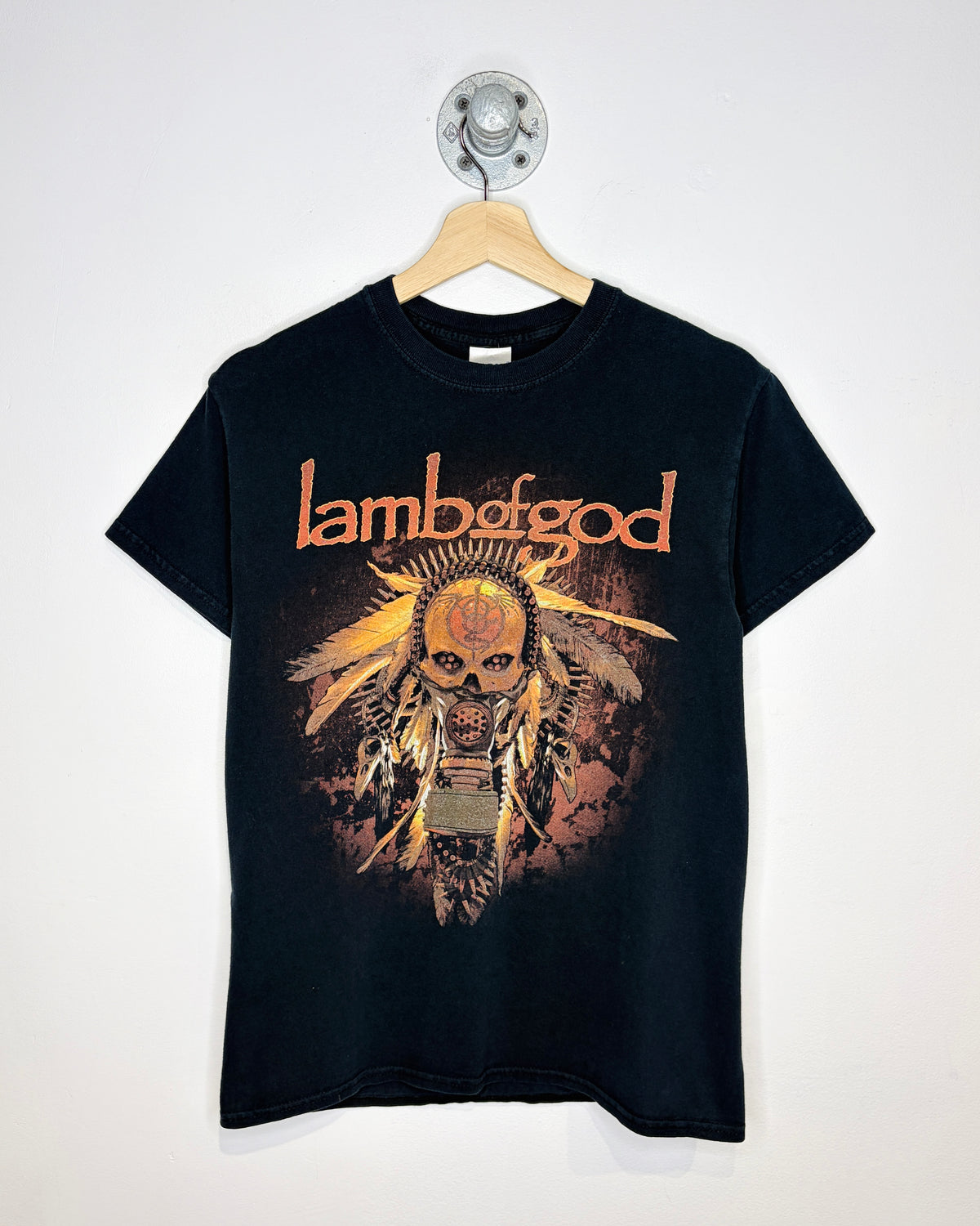 2000s Lamb Of God Faded Black Band Tee Shirt