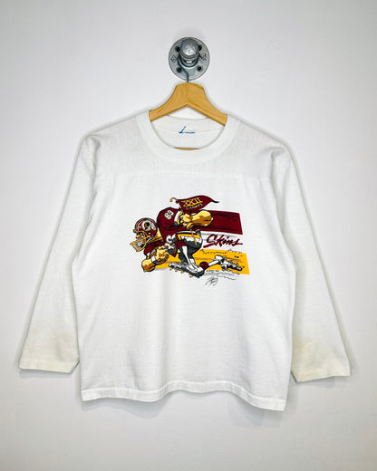 Vintage 1988 Washington Football 3/4 Sleeve White Shirt