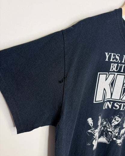 “Yes, I Am Old But I Saw KISS On Stage” Black Tee Shirt