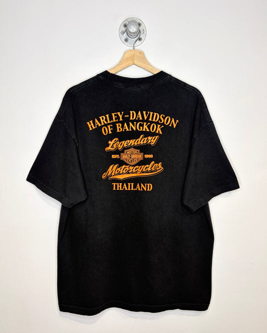 Harley Davidson Of Bangkok Thailand Black Tee Shirt