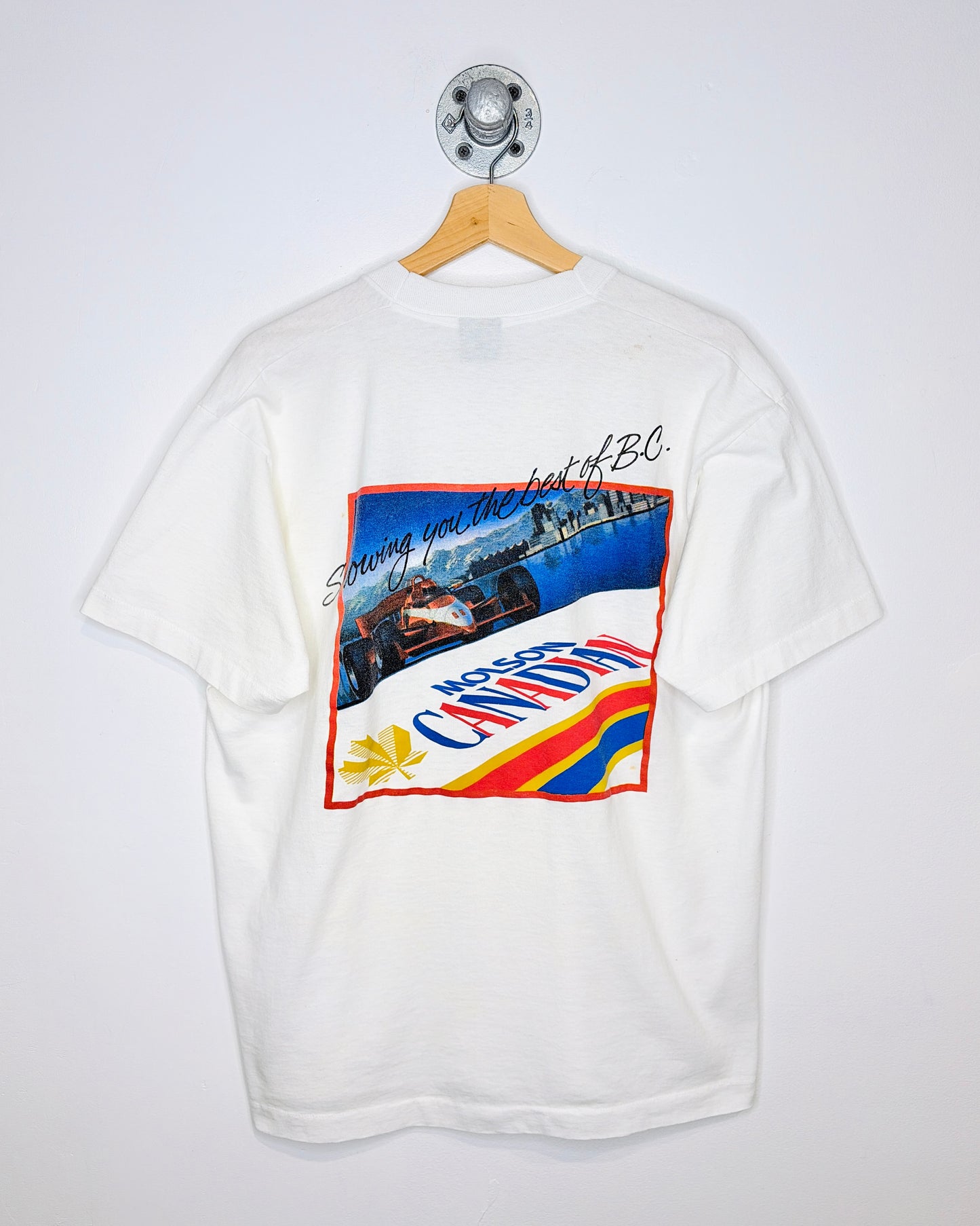 Vintage 90s Molson Canadian Indy Vancouver White Tee Shirt