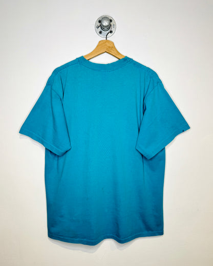 Vintage 90s Bass Pro Shops Distressed & Faded Teal Tee Shirt