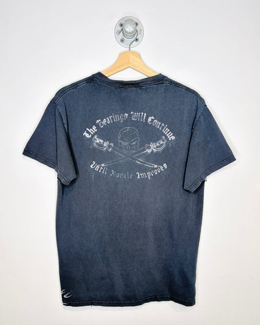 Disneyland Pirates Of The Caribbean Distressed Black Tee Shirt