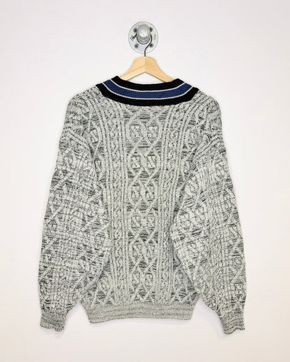 Vintage 90s Ash Creek Grey V-Neck Sweater