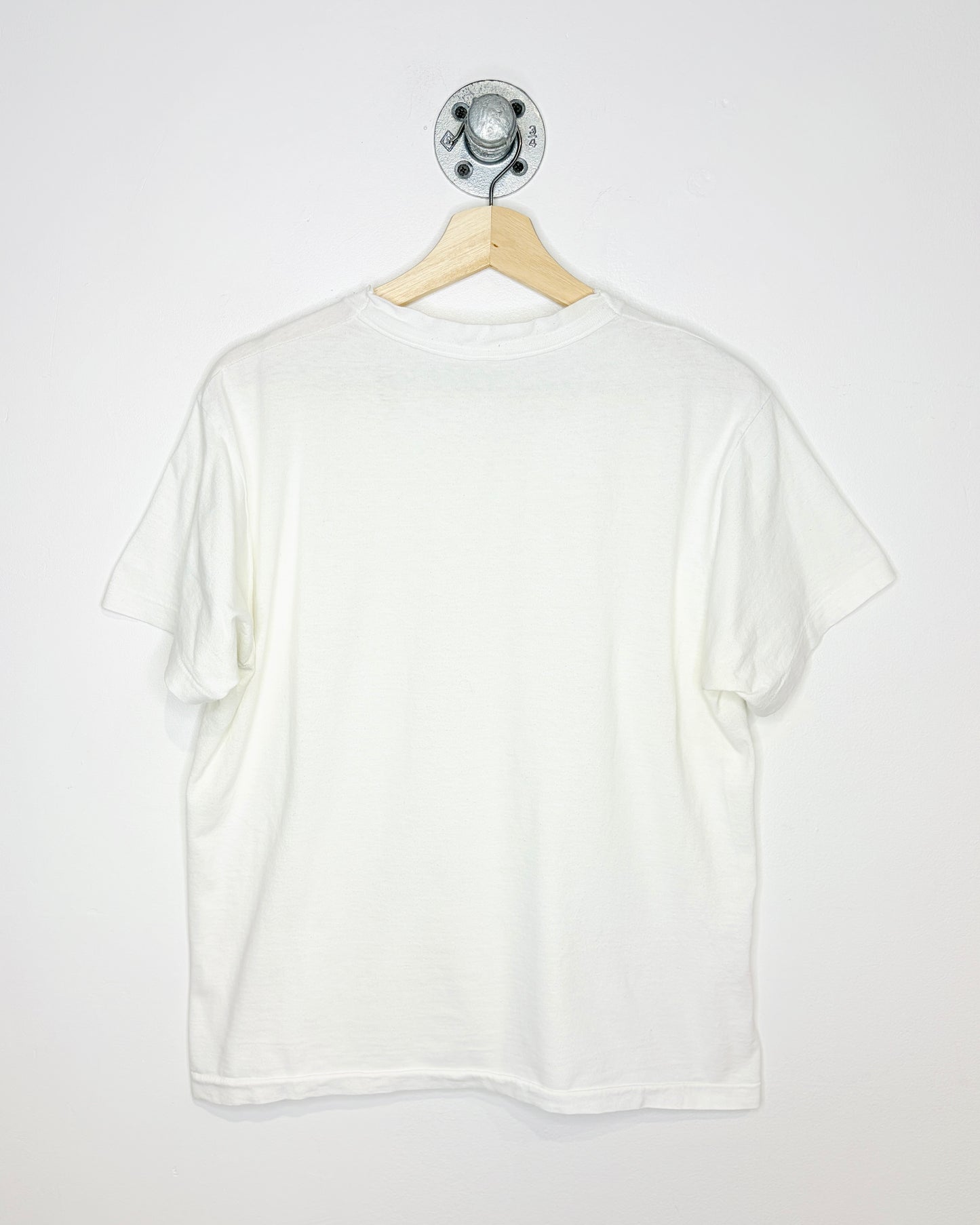 Vintage 90s Single Stitch Blank White Tee Shirt