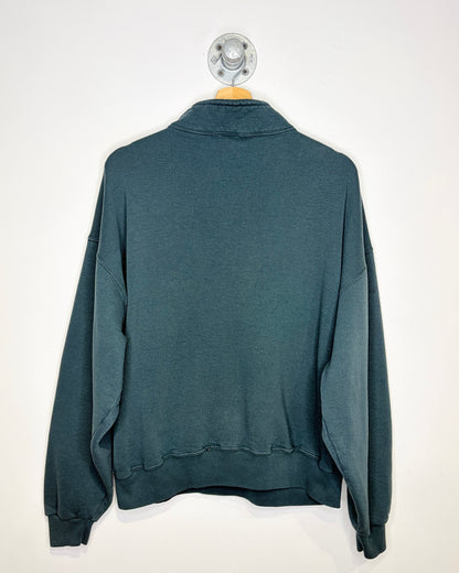 Vintage 90s/00s Russell Athletic Dark Grey 1/4 Zip Sweatshirt