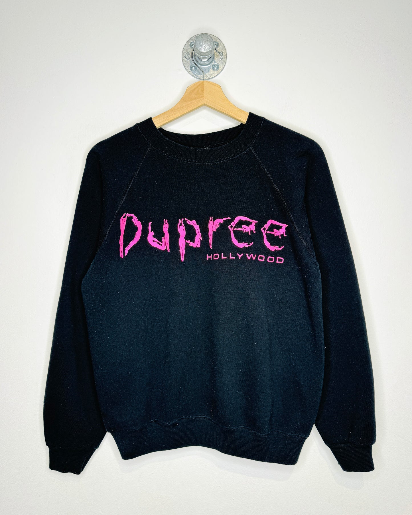 Vintage 90s Hollywood Dupree Black Crewneck Sweatshirt