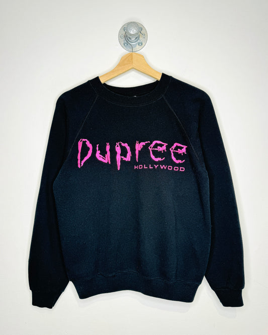 Vintage 90s Hollywood Dupree Black Crewneck Sweatshirt