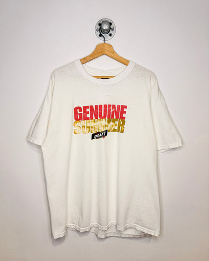 Vintage Labatt Genuine Summer Distressed White Tee Shirt