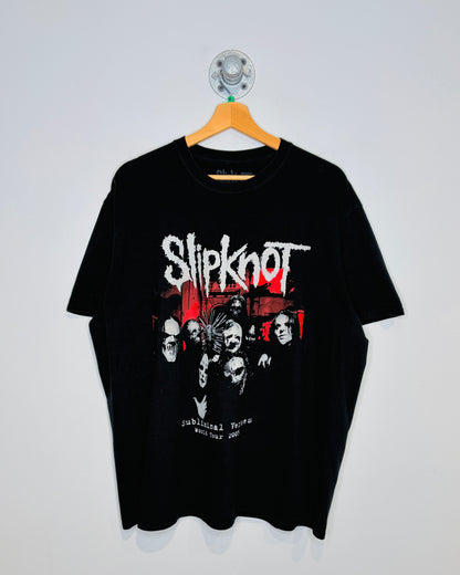 SlipKnot Subliminal Verse Graphic Black Tee Shirt