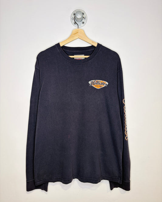 2000s Hollister Faded Black Longsleeve Shirt