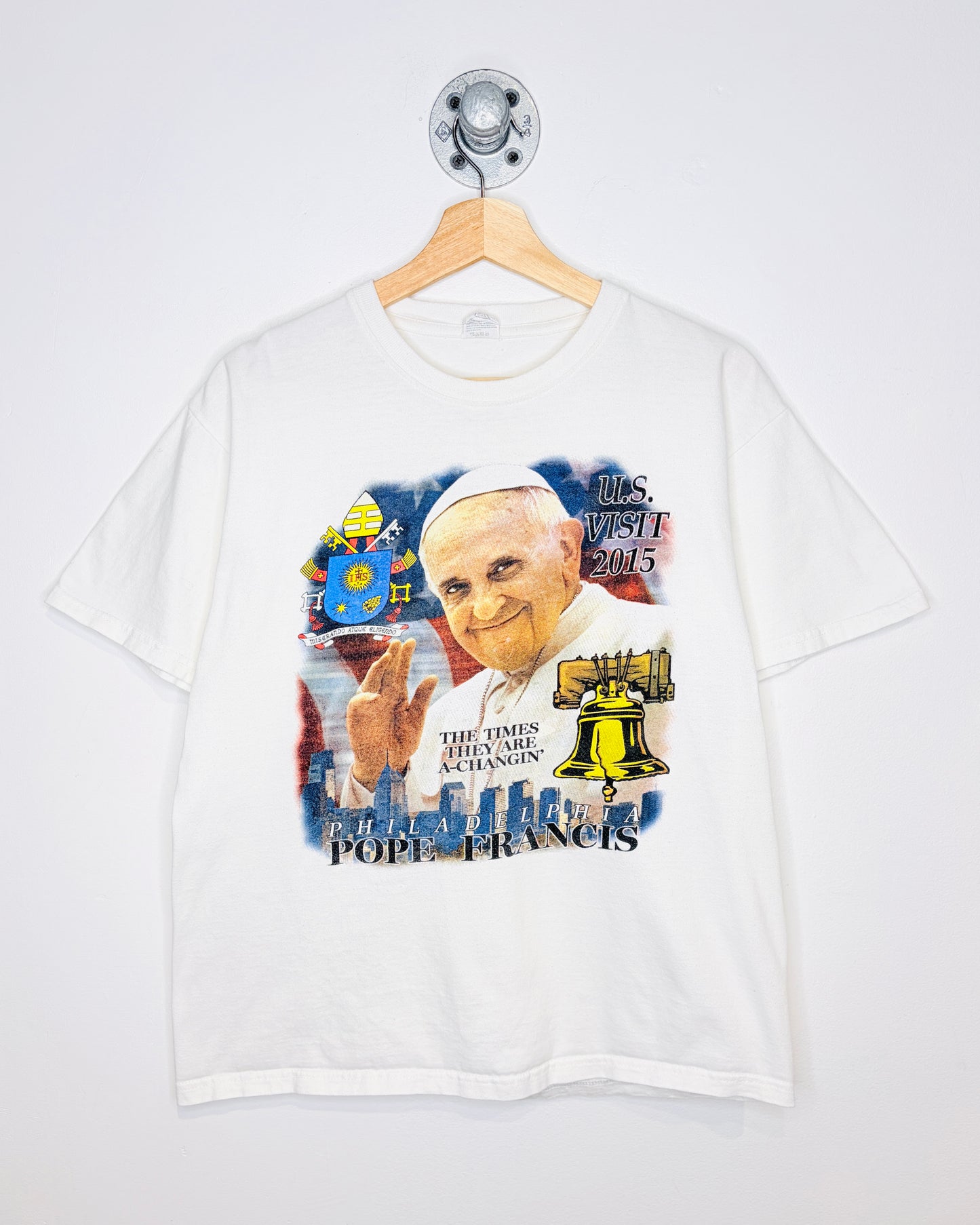 Pope Francis Philadelphia White Tee Shirt