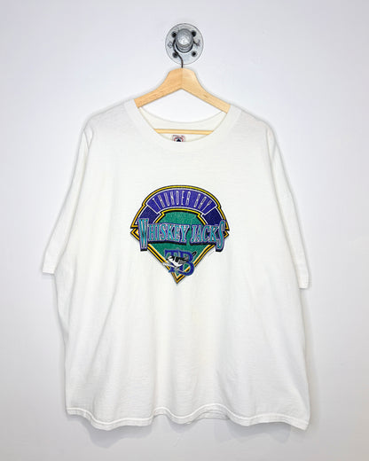 Vintage 1998 Thunder Bay Whiskey Jacks White Tee Shirt