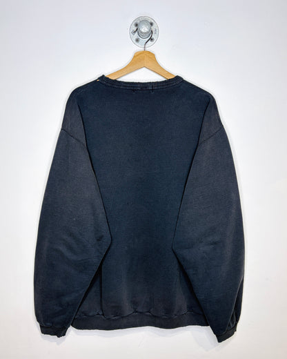 Vintage 90s Campus Crew Outfitters Faded Black Crewneck Sweatshirt