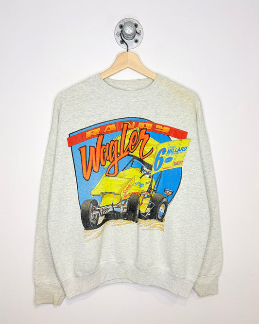 Vintage 1995 Wagler Racing Grey Crewneck Sweatshirt