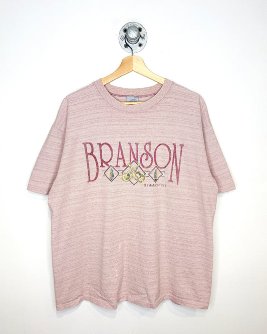 Vintage 90s Branson Missouri Heather Pink Tee Shirt