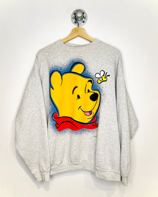 Vintage 1990s Pooh Grey Crewneck Sweatshirt