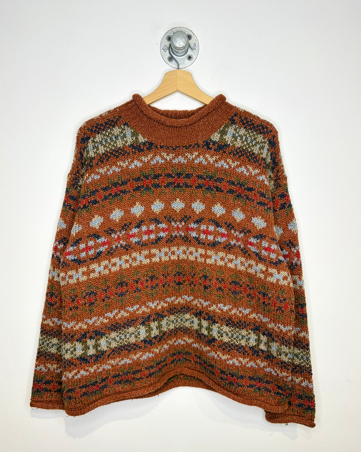 Vintage Hechter Jeans Orange Roll Neck Sweater