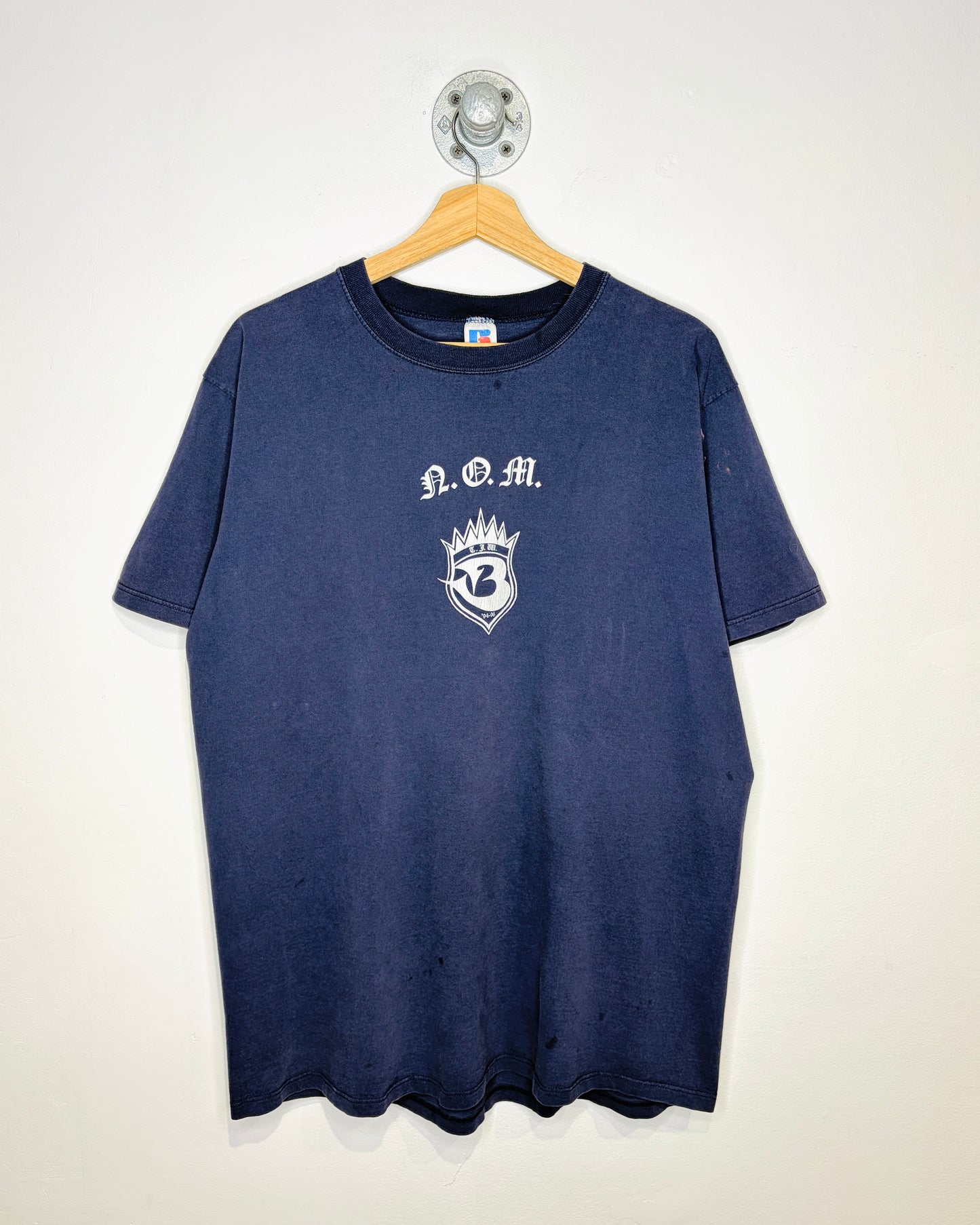 Vintage 1996 Brethren D&C 121:9 Faded Navy Blue Tee Shirt