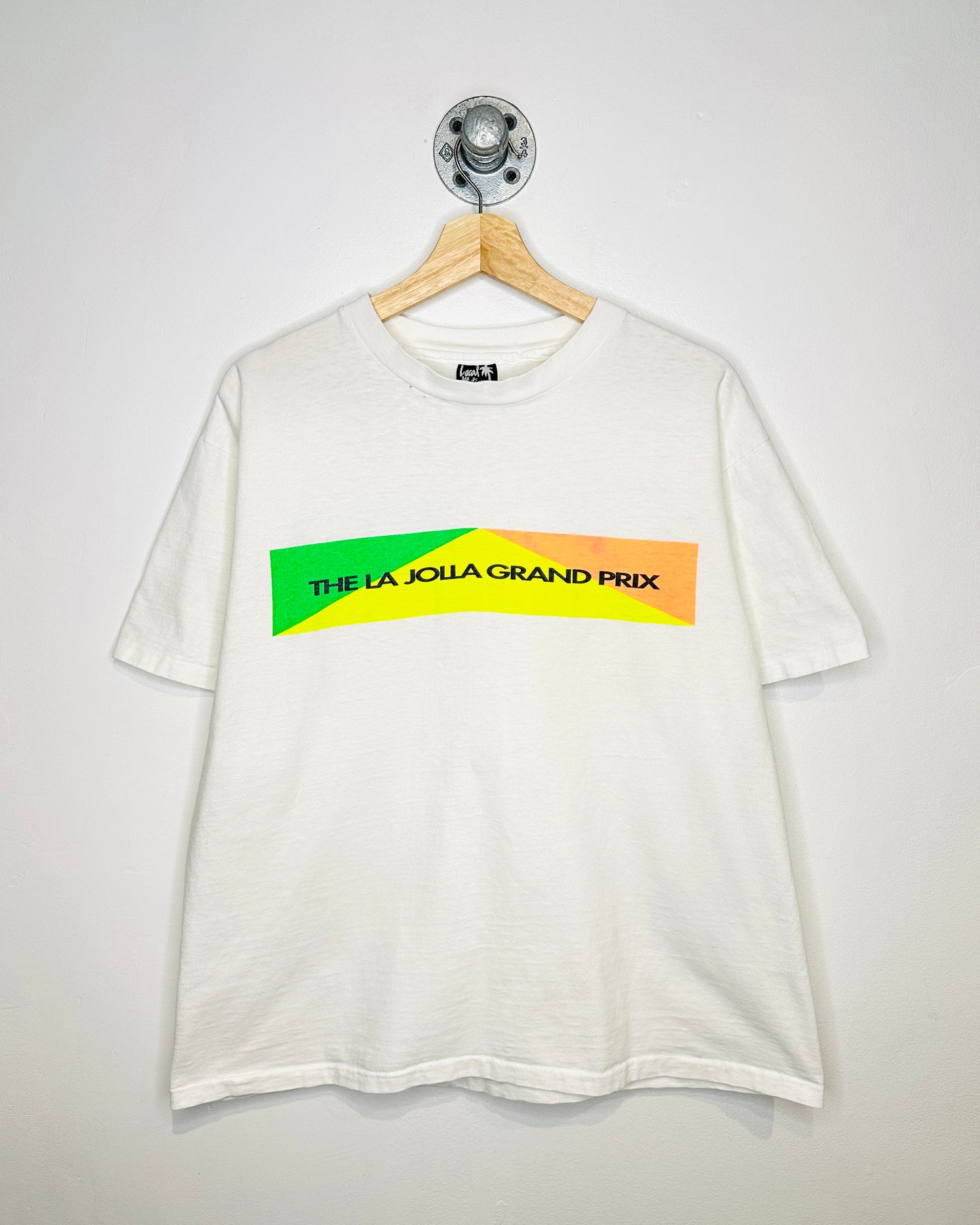Vintage 90s La Jolla Grand Prix White Boxy Tee Shirt
