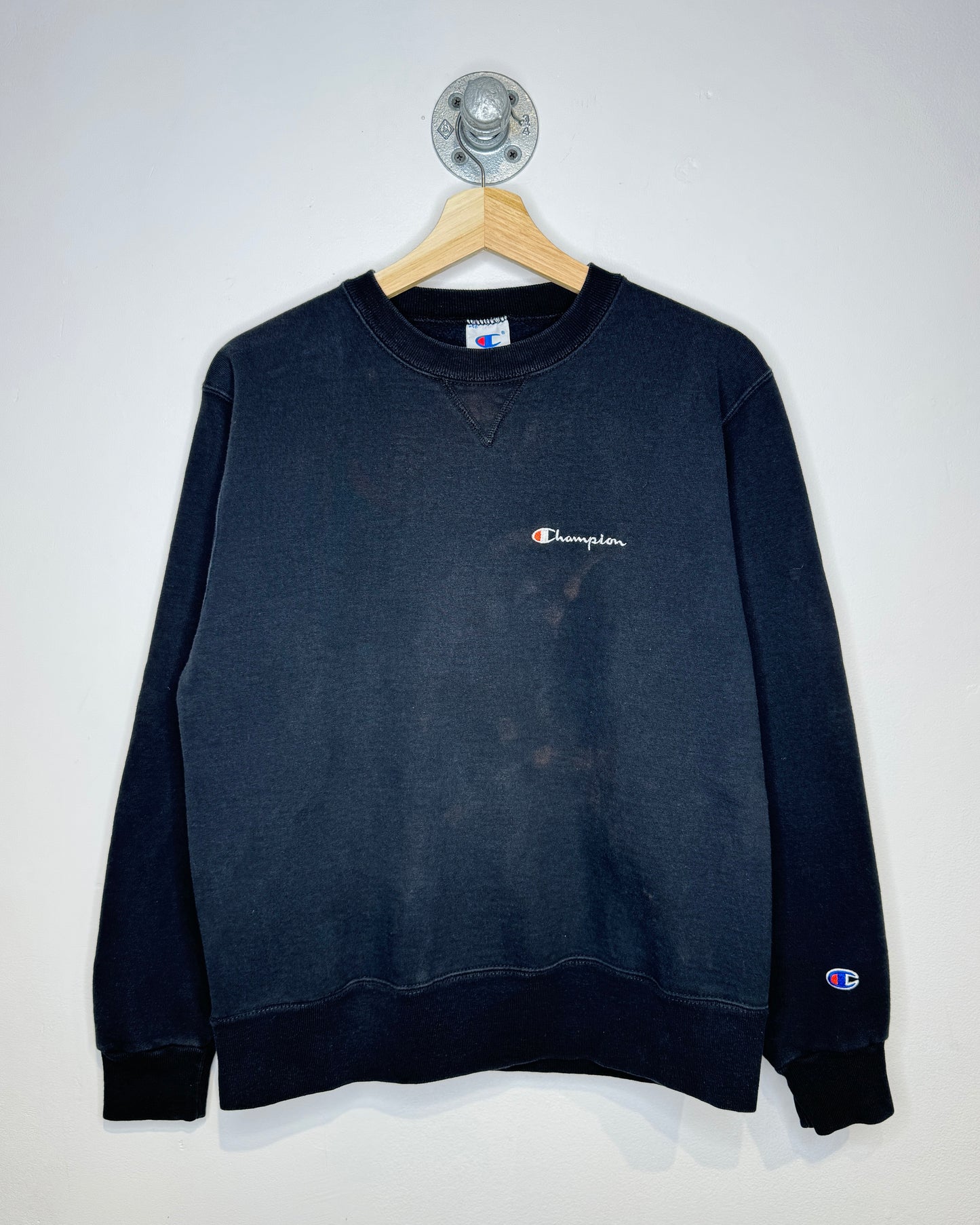 Vintage 2000s Champion Black Crewneck Sweatshirt