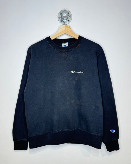 Vintage 2000s Champion Black Crewneck Sweatshirt