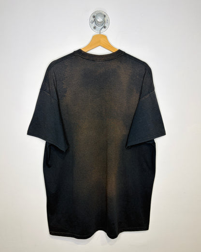 Vintage World Gym Faded Black Tee Shirt