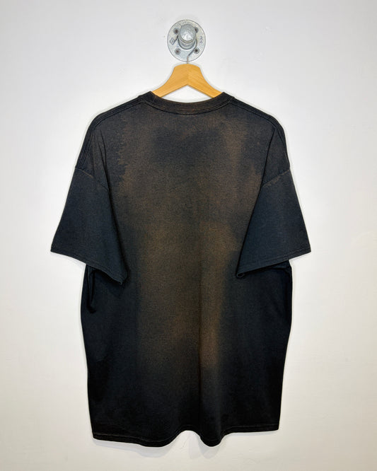 Vintage World Gym Faded Black Tee Shirt