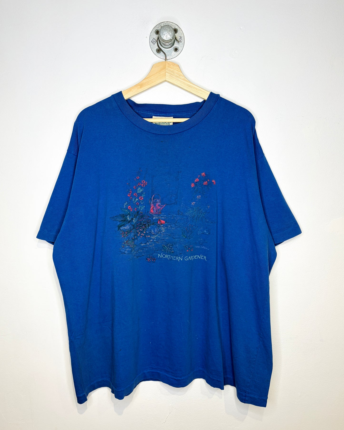 Vintage 90s Northern Gardener Faded Purple Tee Shirt