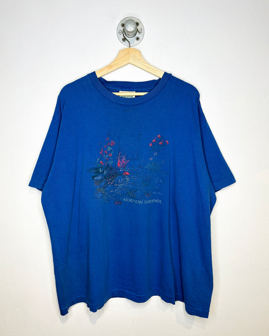 Vintage 90s Northern Gardener Faded Purple Tee Shirt