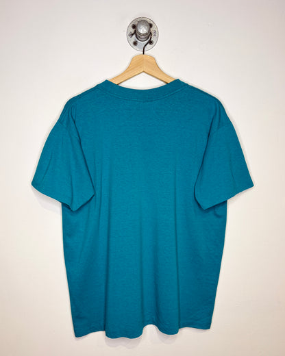 Vintage 90s California Paper Thin Teal Tee Shirt
