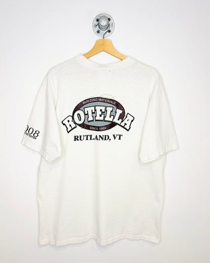 2008 Thrashed Rotella Building Materials White Tee Shirt