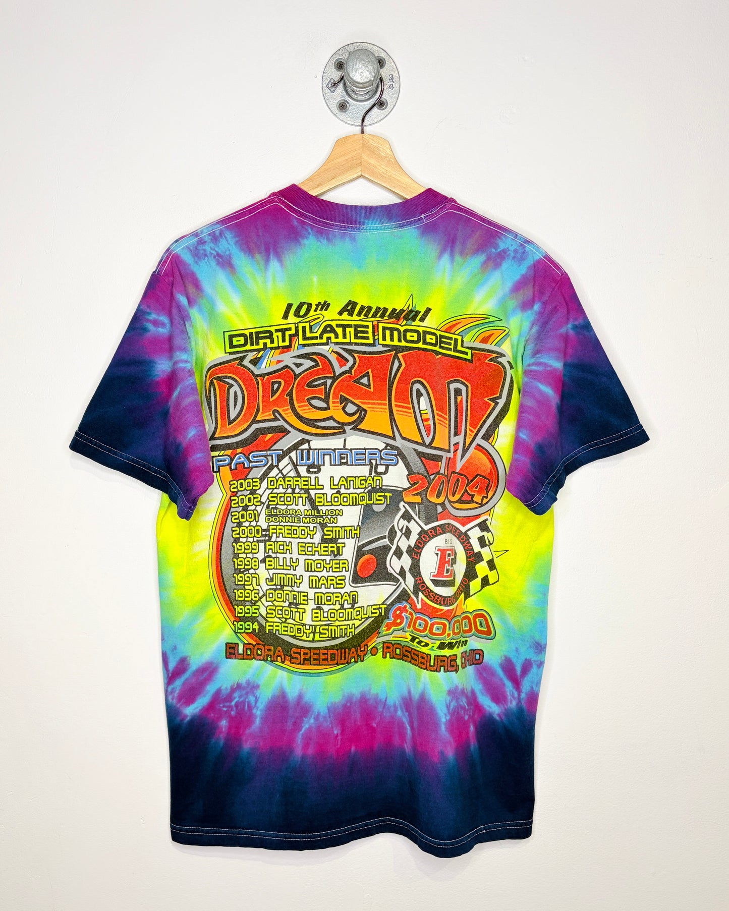 2000s Dirt Late Model Dream Tie Dye Racing Tee Shirt