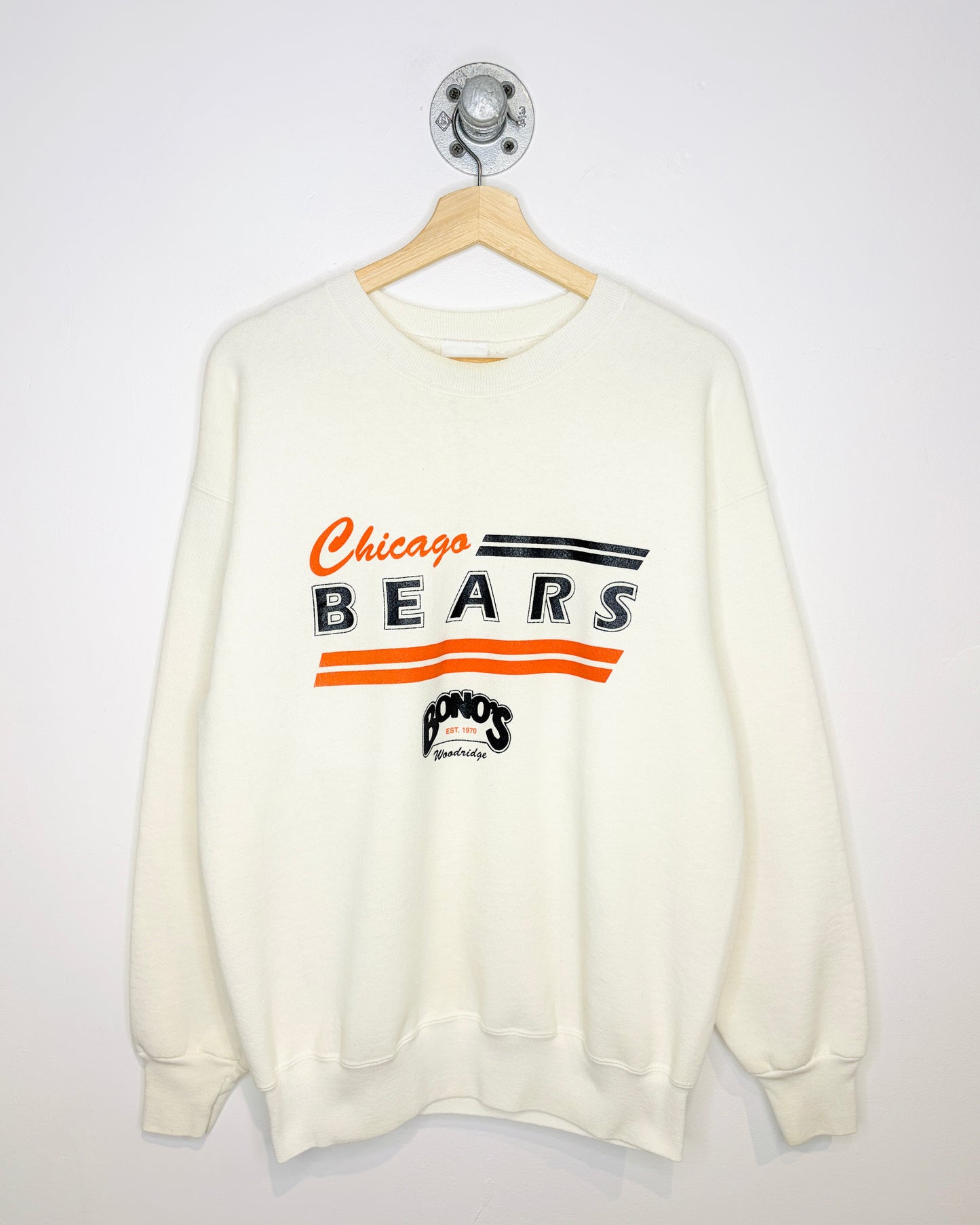 Vintage 1990s Chicago Bears White Crewneck Sweatshirt