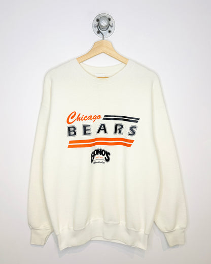 Vintage 1990s Chicago Bears White Crewneck Sweatshirt