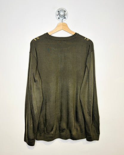 Vintage Arnold Palmer Golf Forest Green Lightweight Sweater