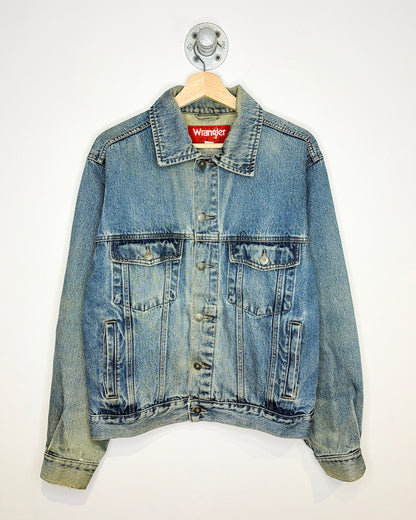 Vintage Wrangler Hero Faded & Distressed Denim Jacket