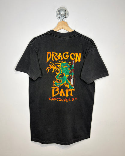 Vintage 1995 Vancouver Dragon Boat Festival Faded Black Tee Shirt