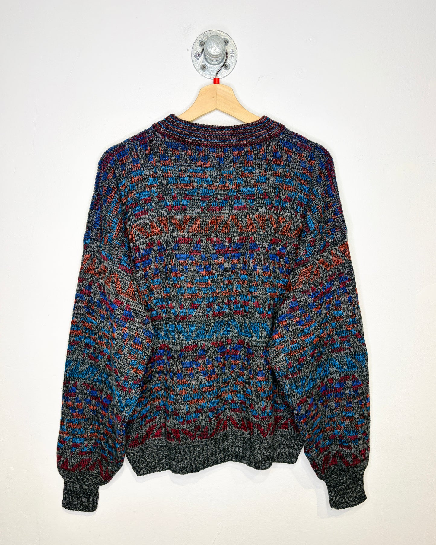 Vintage 1990s Botany 500 Multi Colour Acrylic Crewneck Sweater