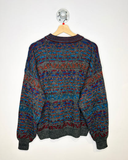 Vintage 1990s Botany 500 Multi Colour Acrylic Crewneck Sweater