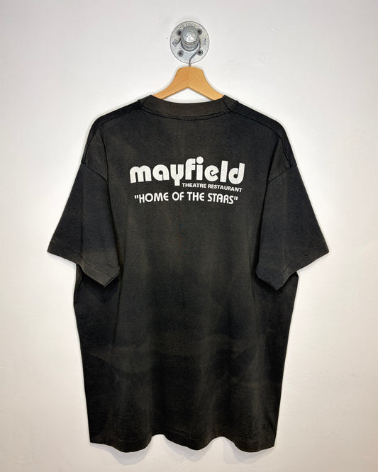 Vintage 90s Mayfield Inn Theatre Restaurant Faded Black Tee Shirt