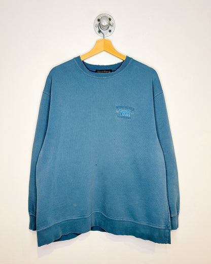 Vintage 90s Wind River Faded Cyan Crewneck Sweatshirt
