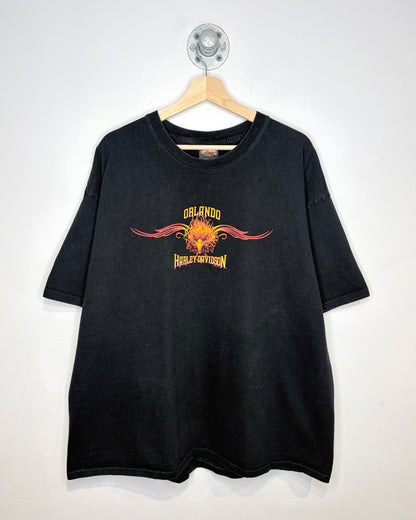 Vintage 2006 Orlando Harley-Davidson Black Biker Tee Shirt