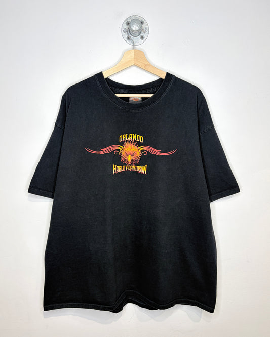 Vintage 2006 Orlando Harley-Davidson Black Biker Tee Shirt
