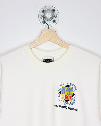 Vintage 1995 Kodak Office Imaging White Cross Grain Crewneck Sweatshirt